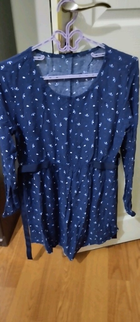 çapa desenli beli ve kolları lastikli tunik - 2