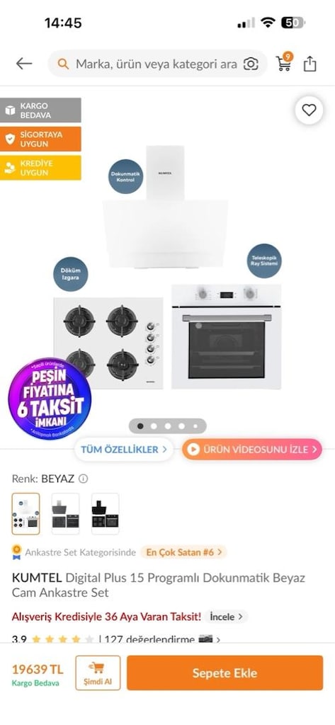 kumtel ankastre set - 12