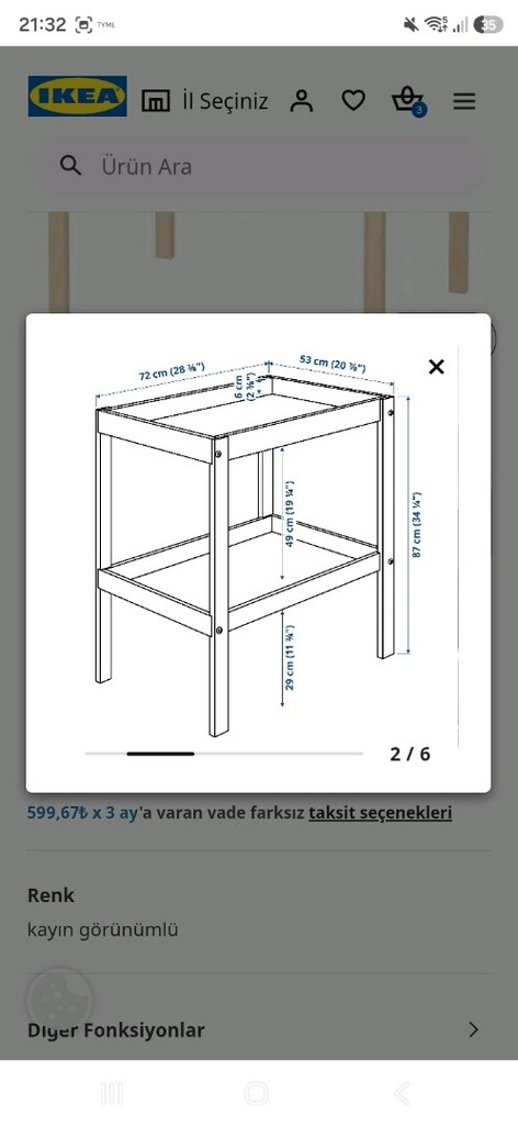 ikea alt değiştirme masası - 2