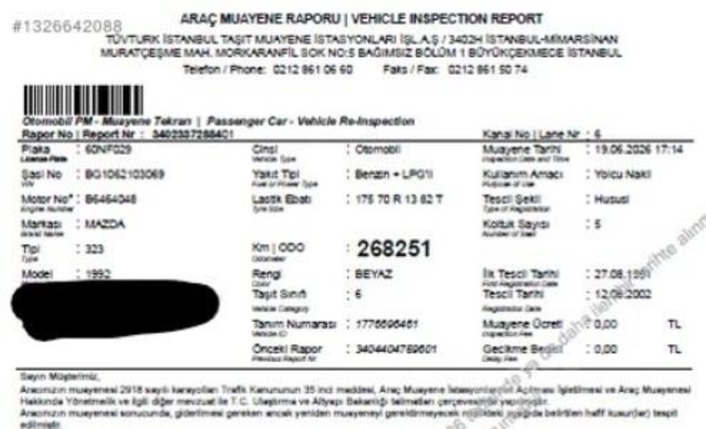 Mazda 323 92 model muayene yeni 272bin km - 2