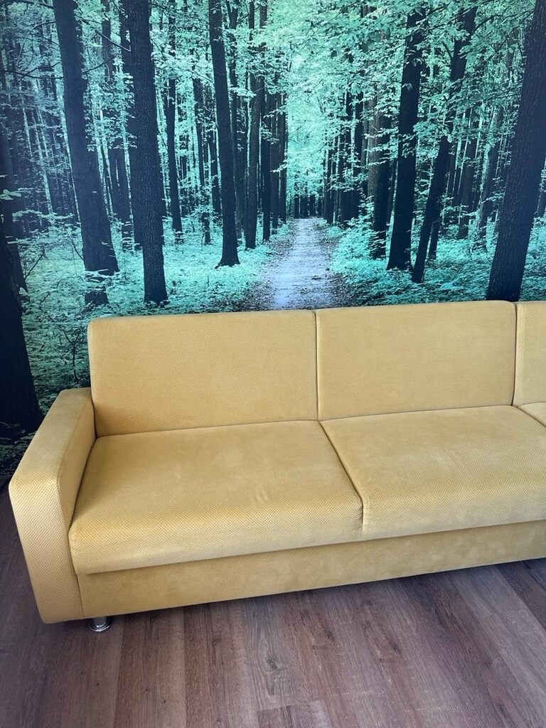 hardal sarı yatak olabilen L koltuk - 3