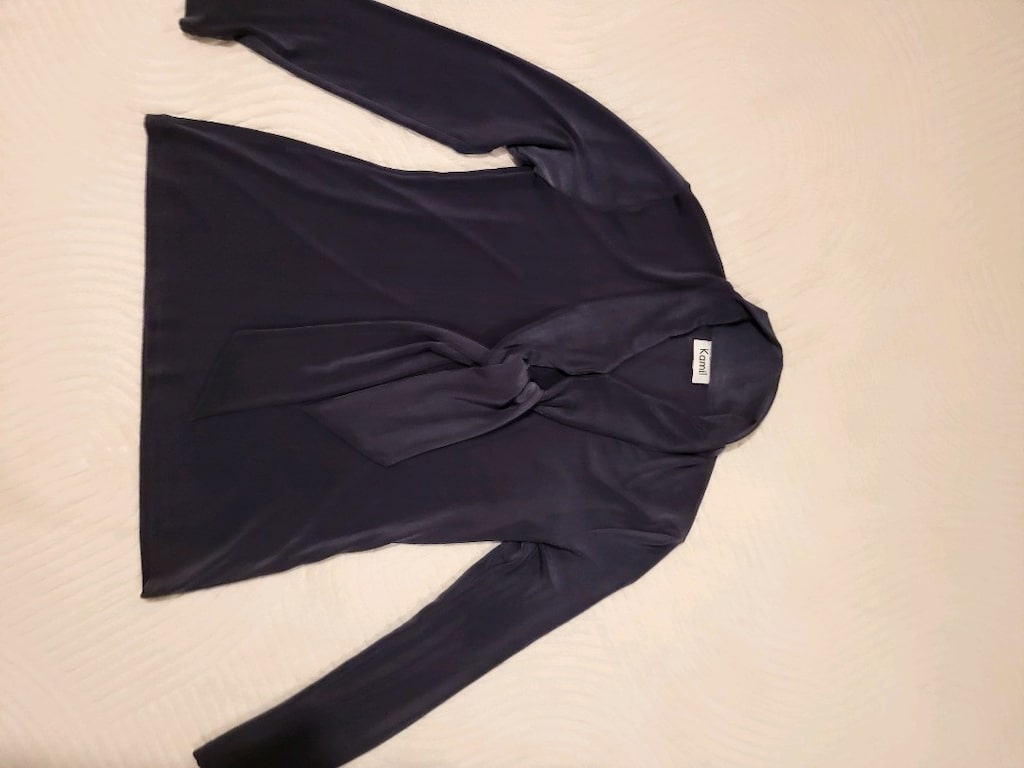 polyester likralı 40 beden bluz gri renk - 2