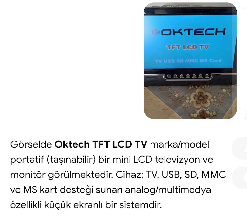 LCD TV 7 inç SD kart/ USB/audio ın/ mini tv - 6