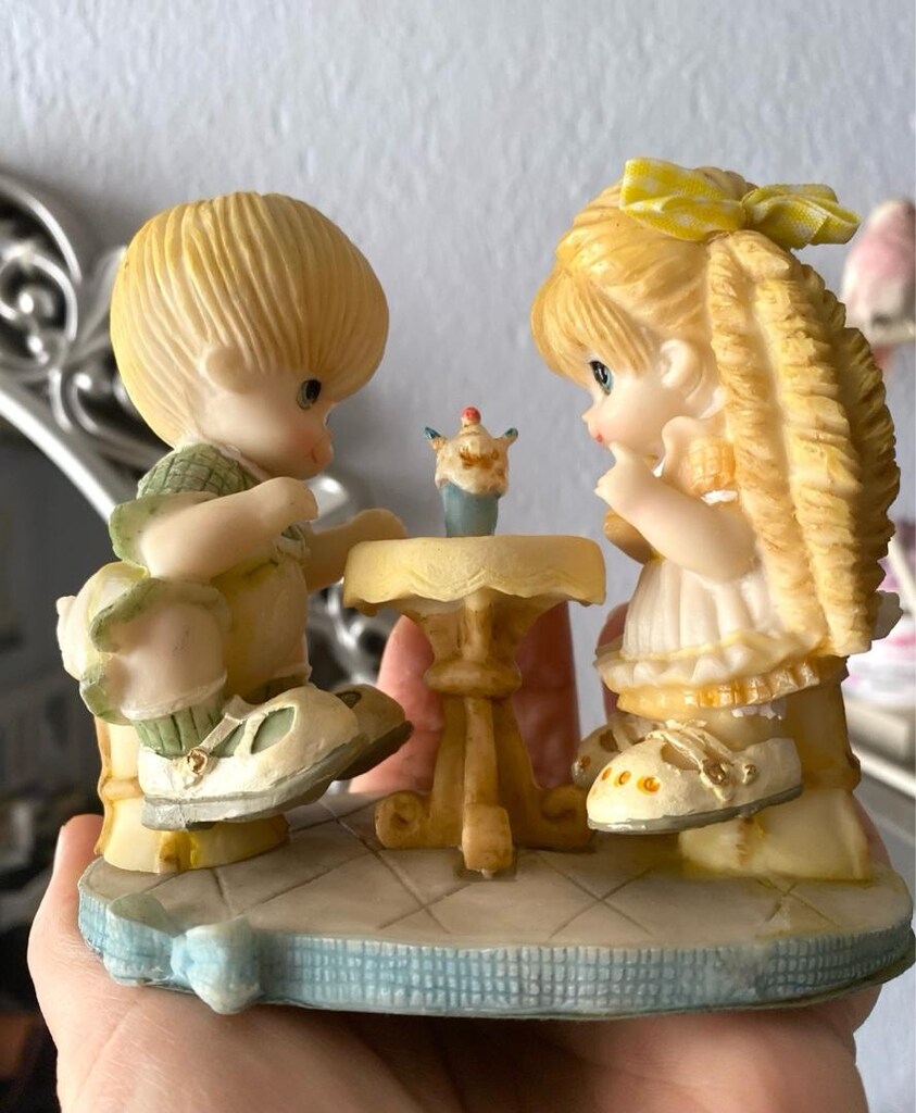Vintage “Sweet Kids” damgalı Kız - Erkek Çocuk Biblo - 14