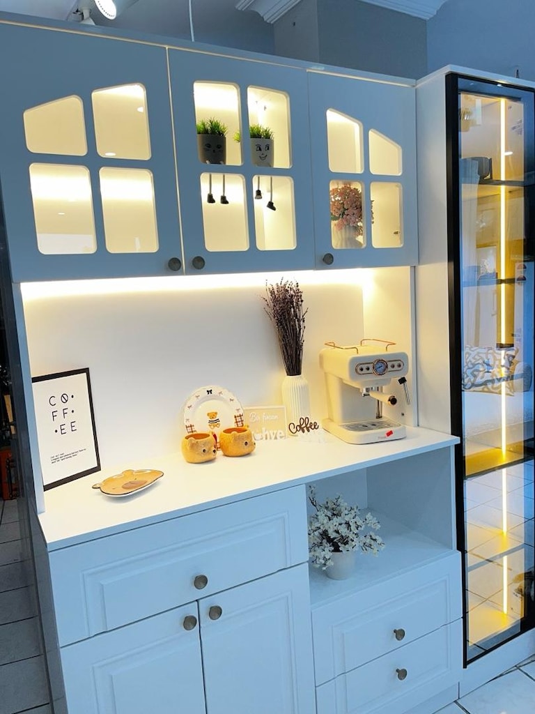 “Özel Üretim Şık Kahve Köşesi | %100 MDF | Membran Kapak | LED” - 2