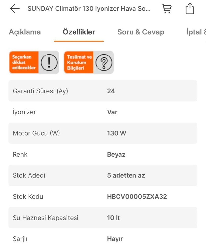 Sunday Climator 130 Hava Soğutucu - 10