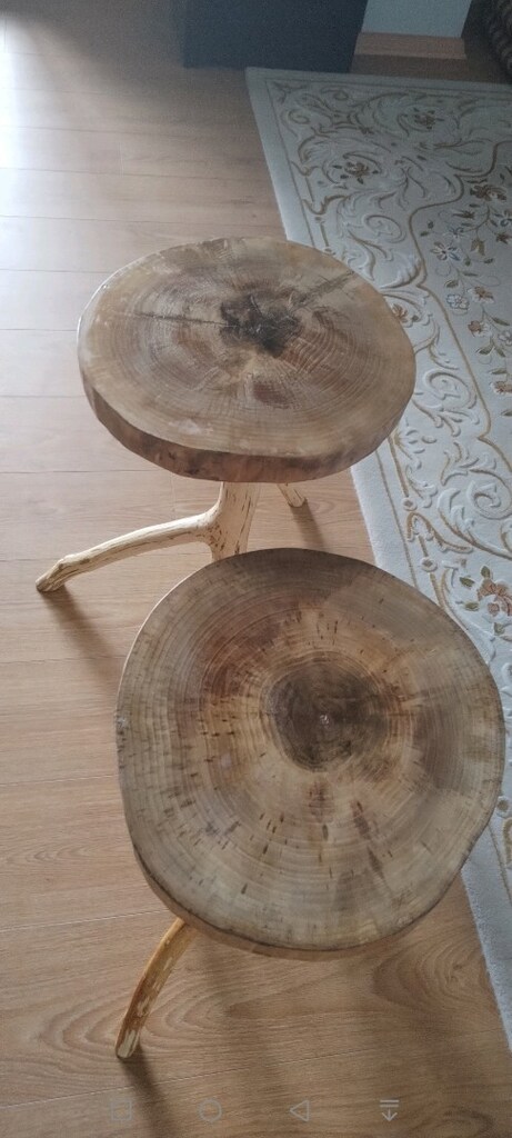 ceviz ağacı kütük sehpa - 3