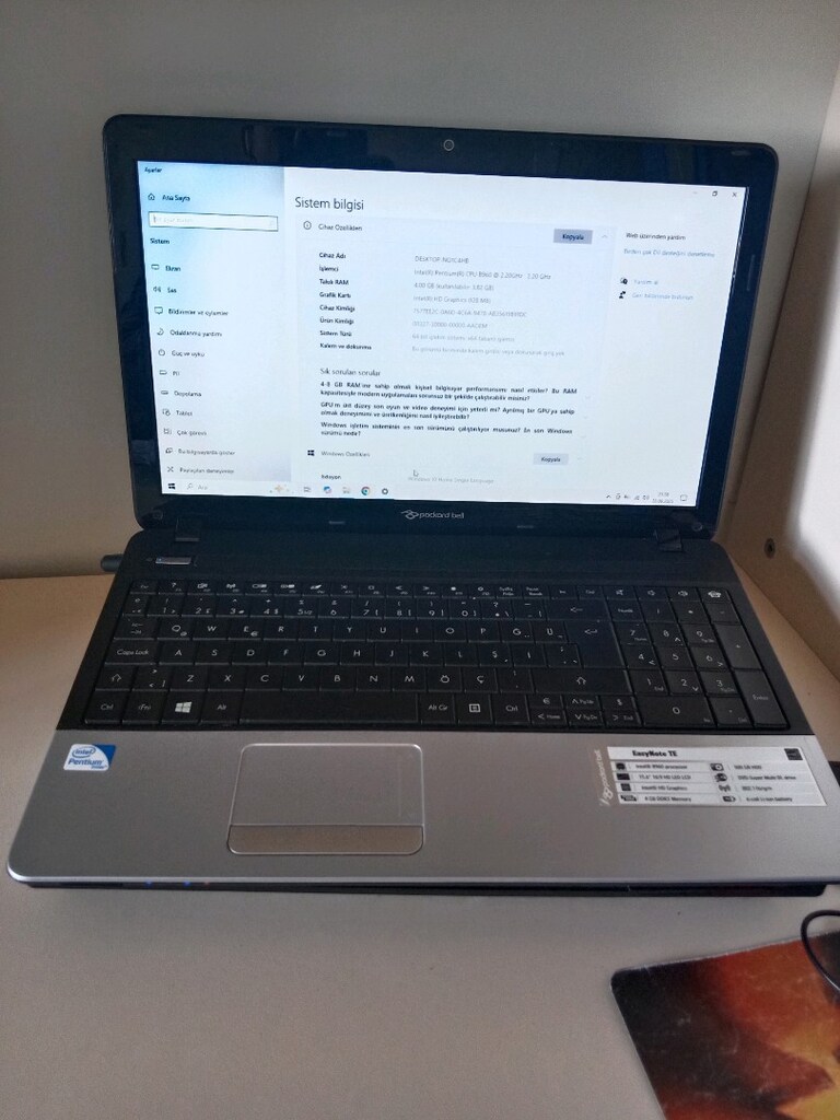 Packard bell Sorunsuz Tamir görmemiş Bataryası yenigibi 4 GB DDR3MEMOR - 3