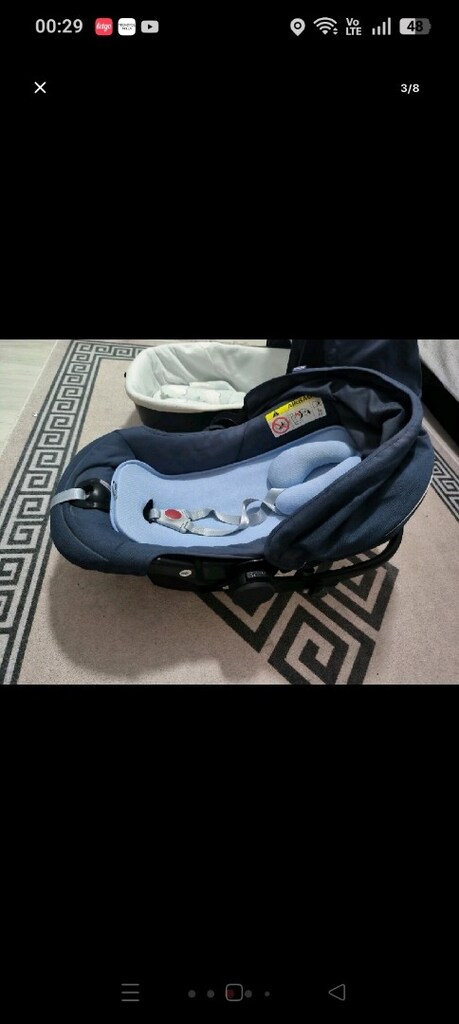 chicco bebek oto koltuğu ve port bebek seti - 3