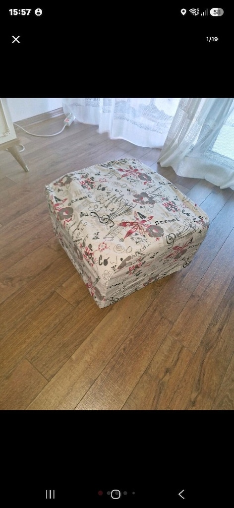 IKEA Desenli Kumaş Puf - 14