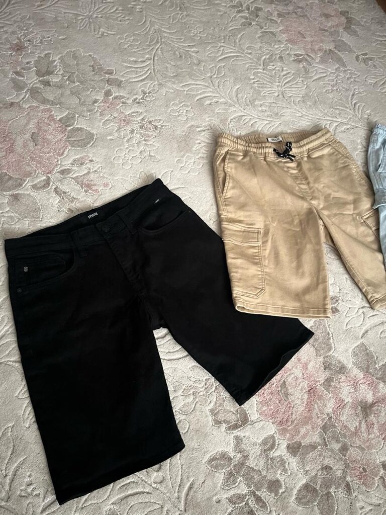 3 adet yazlık kot şort - 3