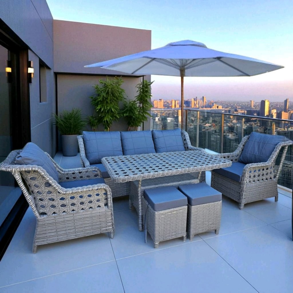 rattan bahçe balkon mobilyasi, koltuk takımı - 9