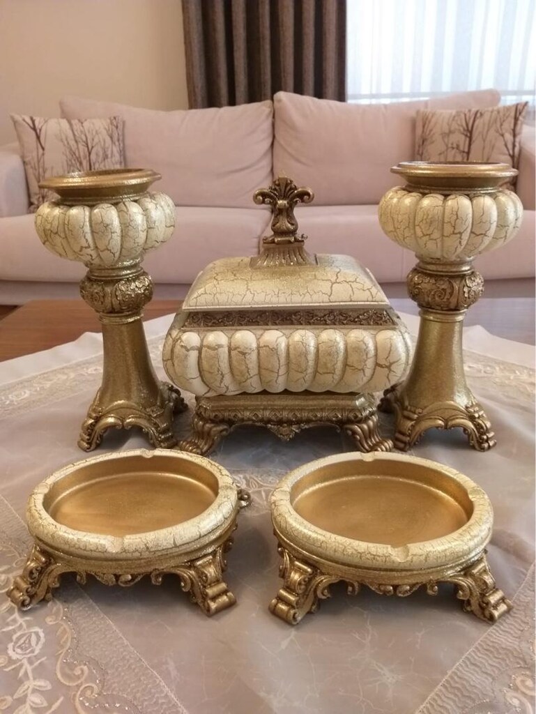 5 parça gold salon süsü - 2