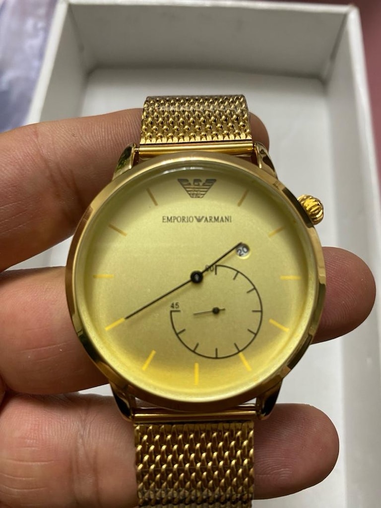 EMPORIO armani renk atmaz altan saniye kalın deyerli hasır kordon