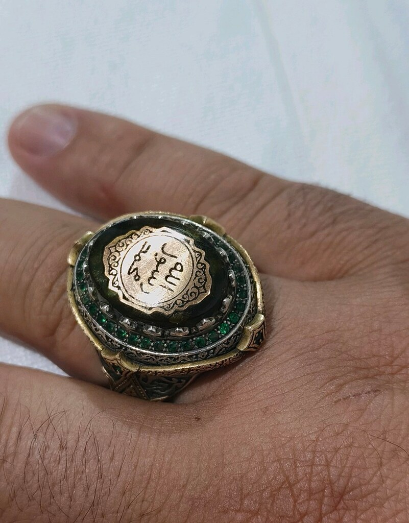 ZORBEY KASA ERKEK GÜMÜŞ YÜZÜK MÜHRÜ ŞERİF ÖLÇÜSÜ 31 CİVARIDIR - 4