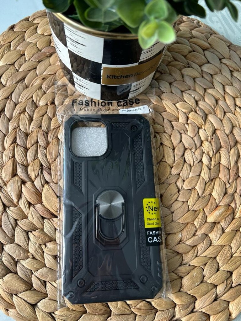 iPhone 12 Pro Max Uyumlu Silikon Kılıf Zırhlı Yüzüklü Antishock Darbe - 2