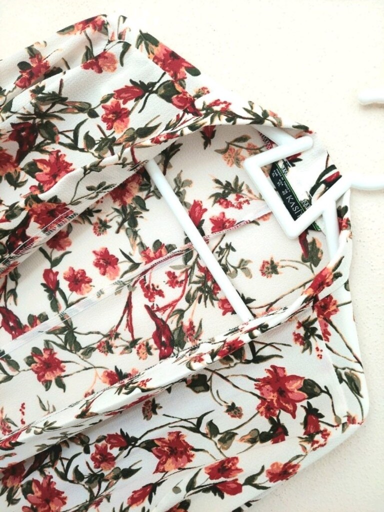 Kaside Çiçek Desenli Bohem Düğmesiz Kimono bluz - 4