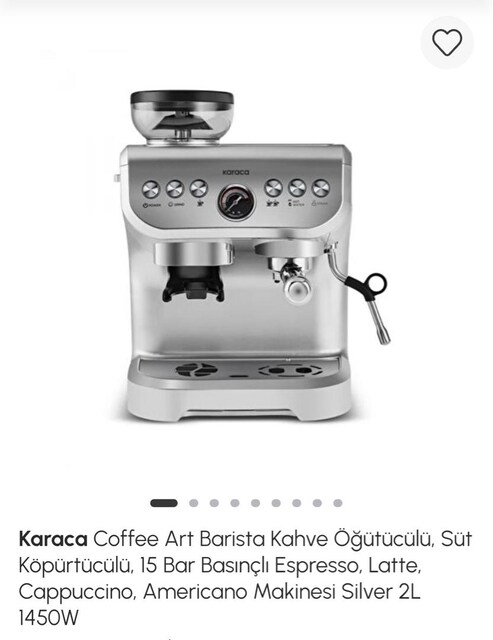 karaca barista espresso kahve makinası