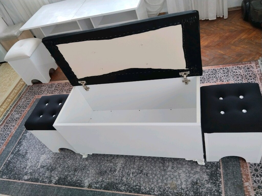 4 ADET MASA SANDIKLI PUF TEKLİ PUFLAR - 19