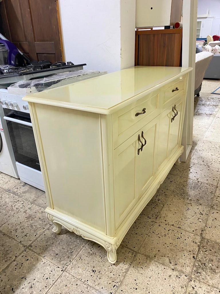 2.EL Kırık Beyaz MDF Lükens Ayaklı Çok Temiz Şık Konsol - 4