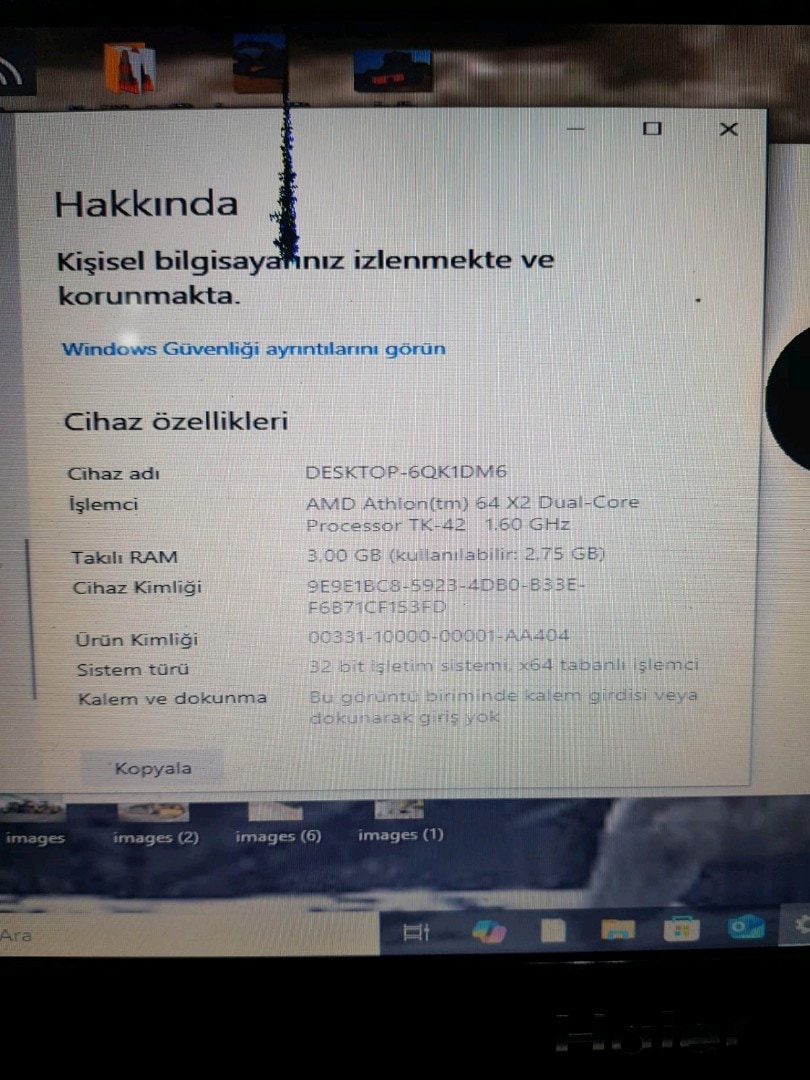 HAİER LAPTOP - 10