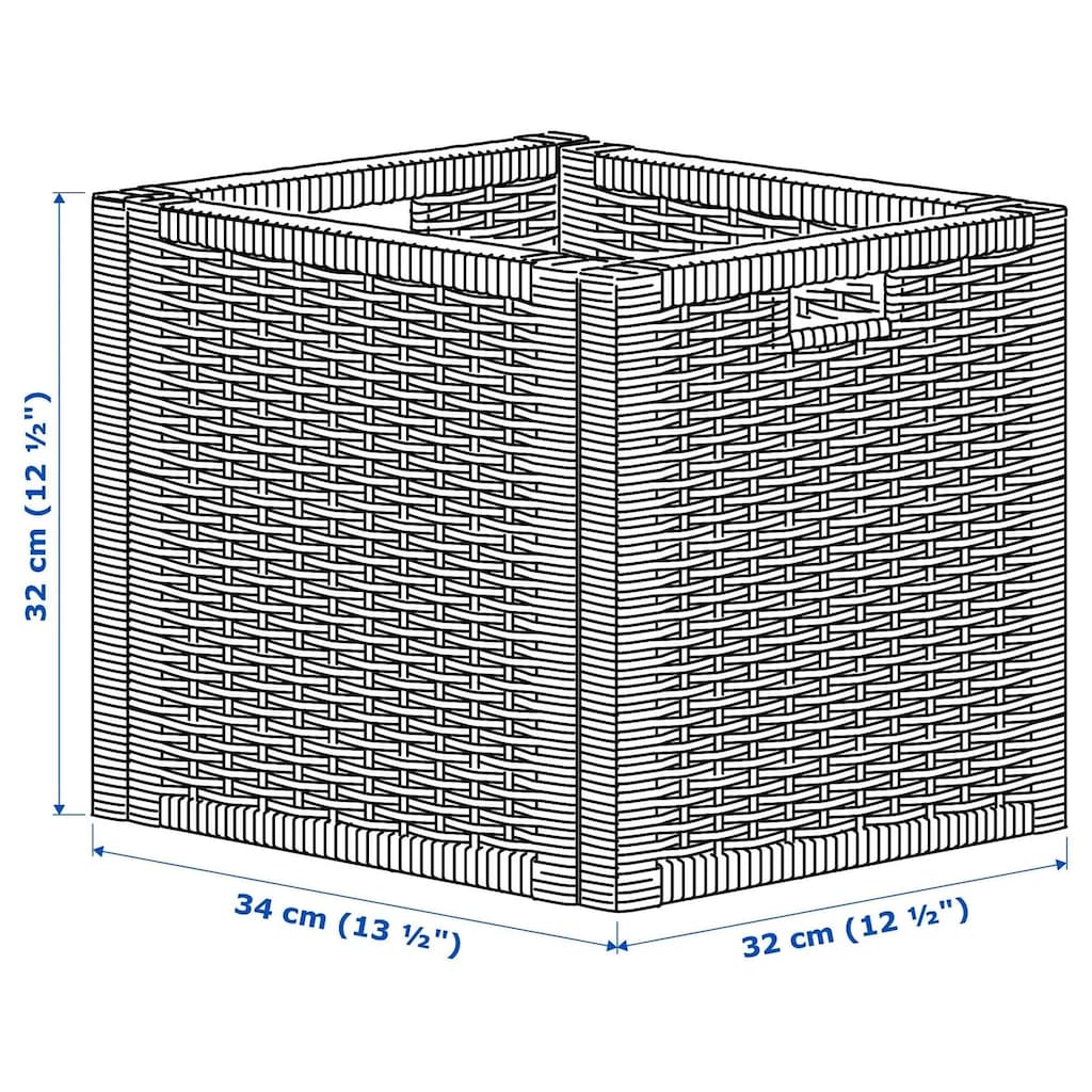 IKEA BRANÄS Sepet, Rattan, 4'lu Seti - 5