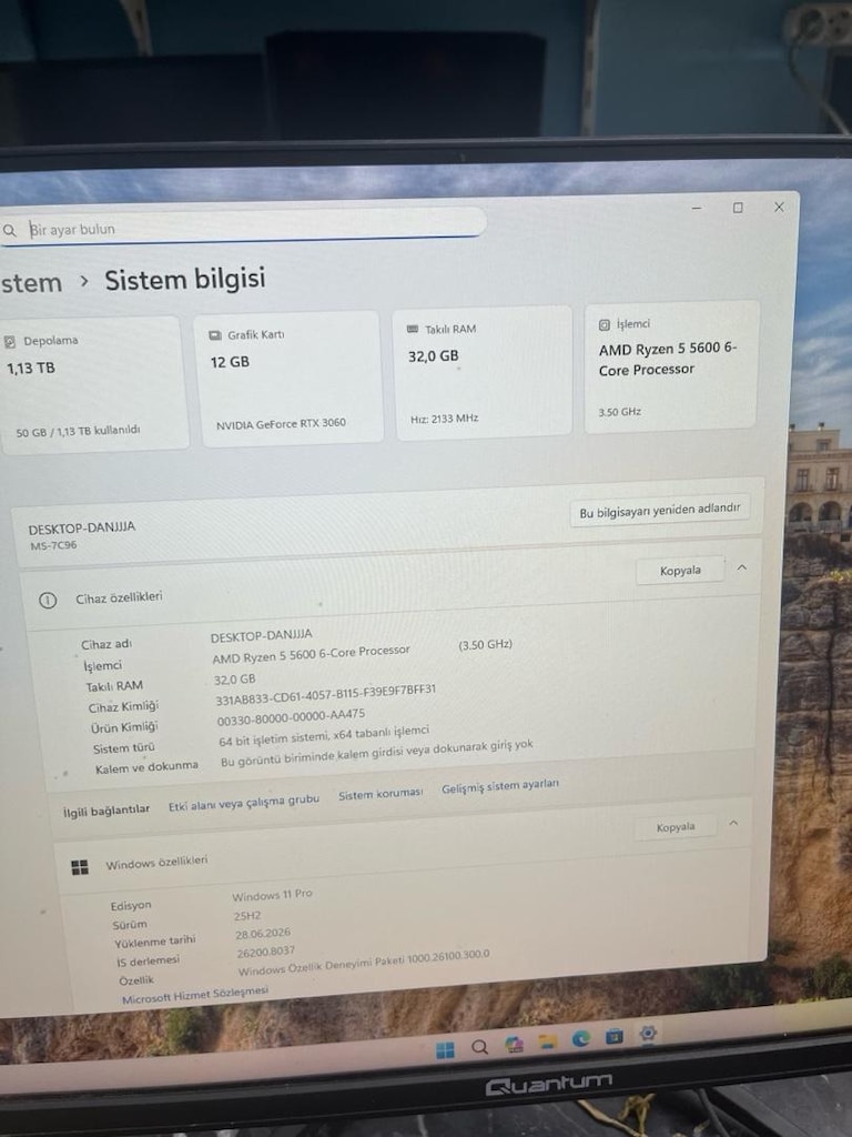 Ryzen 5 5600 Rtx 3060 tertemiz GAMİNG kasa - 9