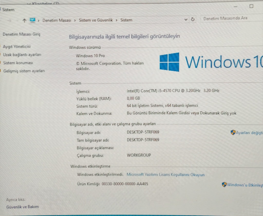 i5 4570 - GTX 1050 - 8 GB RAM - OYUNCU SİSTEMİ - 2
