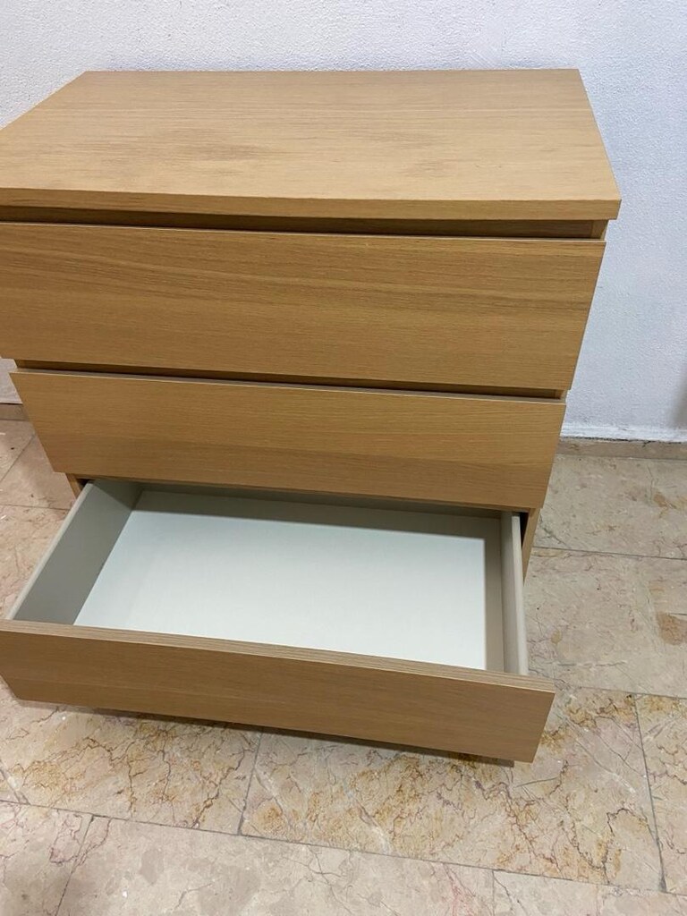 ikea malm şifonyer masif - 5