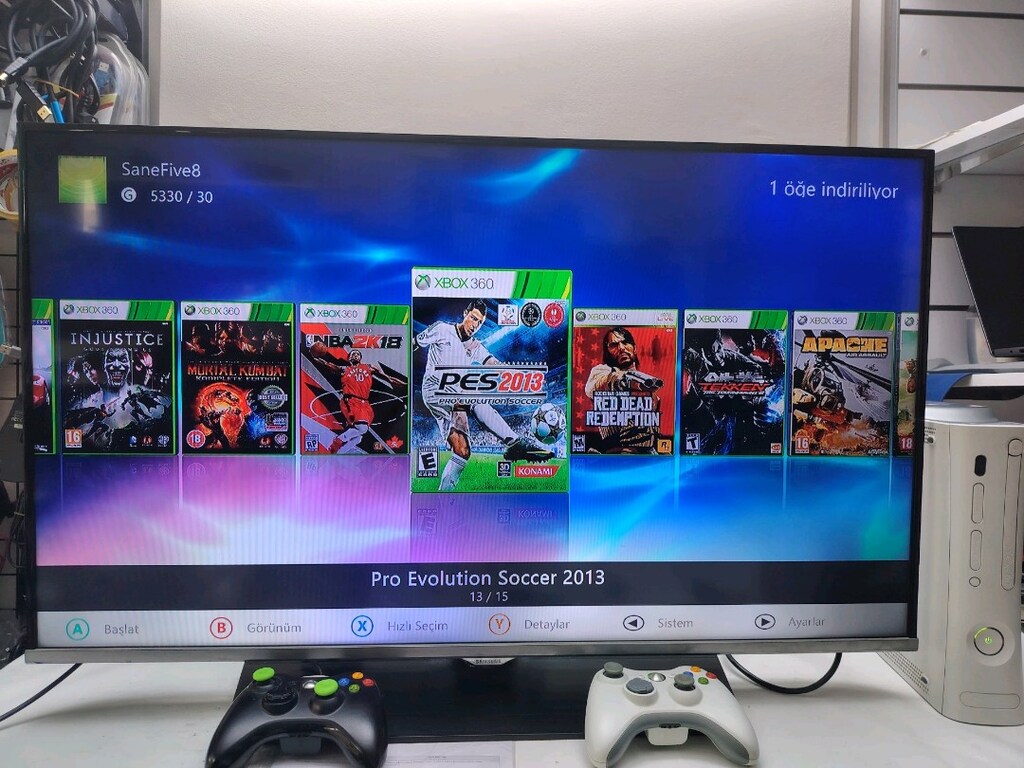 KIRIK XBOX 360 ARCADE 2 KOLLU KUTULU İÇİ OYUN DOLU - 6