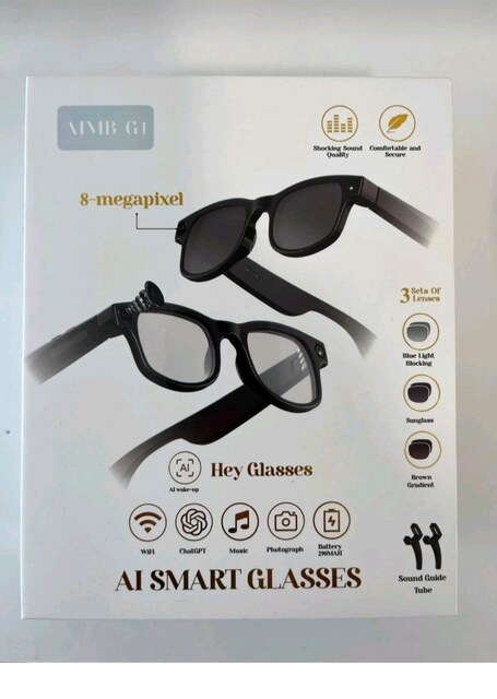 AI SMART GLASSES ChatGPT Akıllı Gözlük - Yapay Zeka Gözlük (AI), Kamer