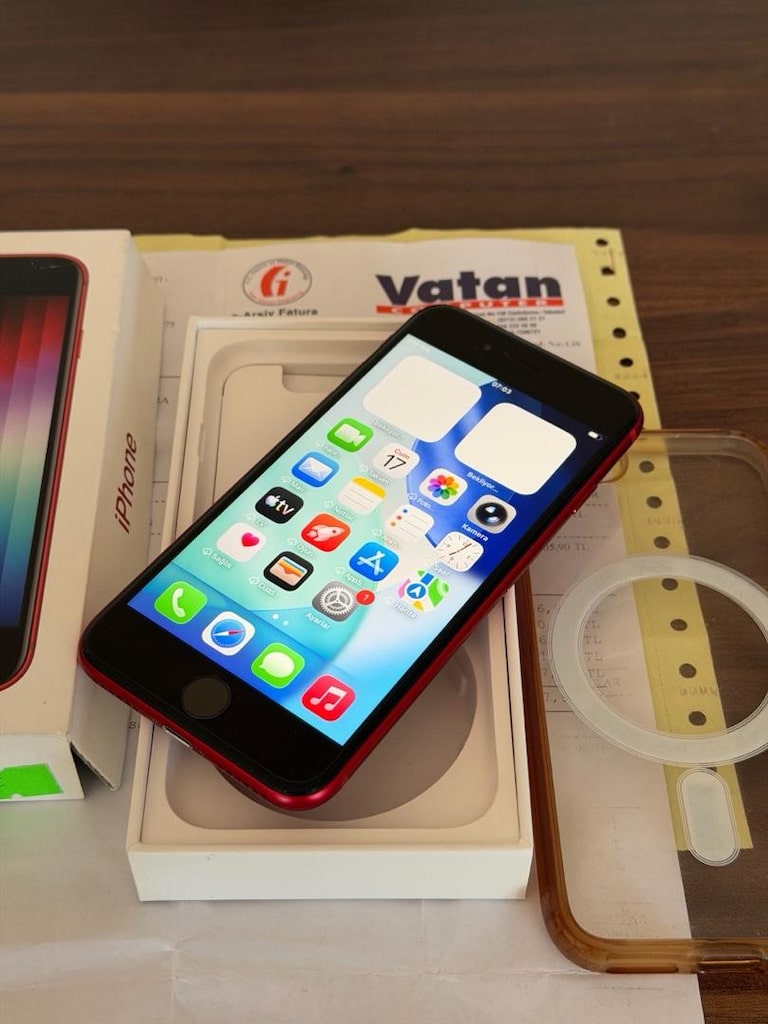 APPLE İPHONE SE 3.Nesil 2022 çok temiz kutulu faturalı sıfır ayarında - 3