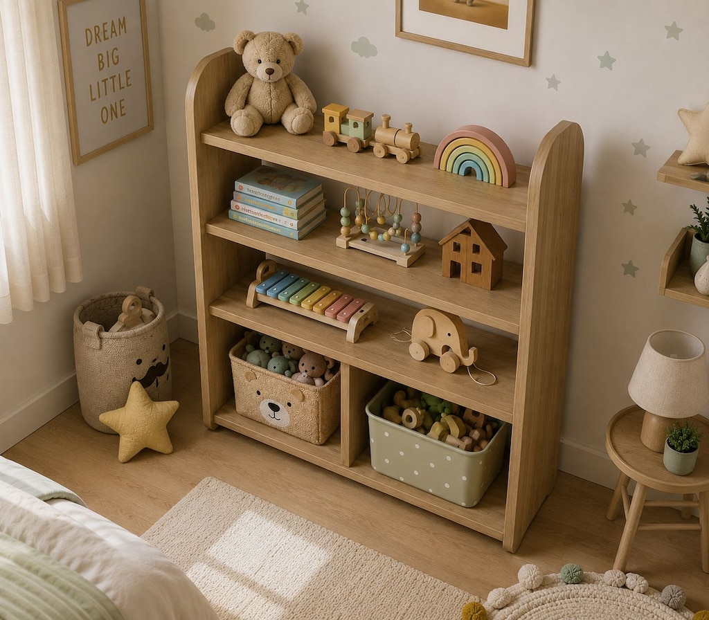 MONTESSORİ OVAL KENARLI OYUNCAK DOLABI - 2