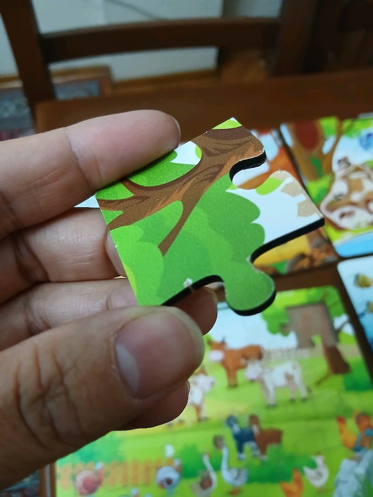 Notpa Çocuklar İçin Eğitici ve Öğretici Ahşap Renkli Puzzle 4'lü Set - 12