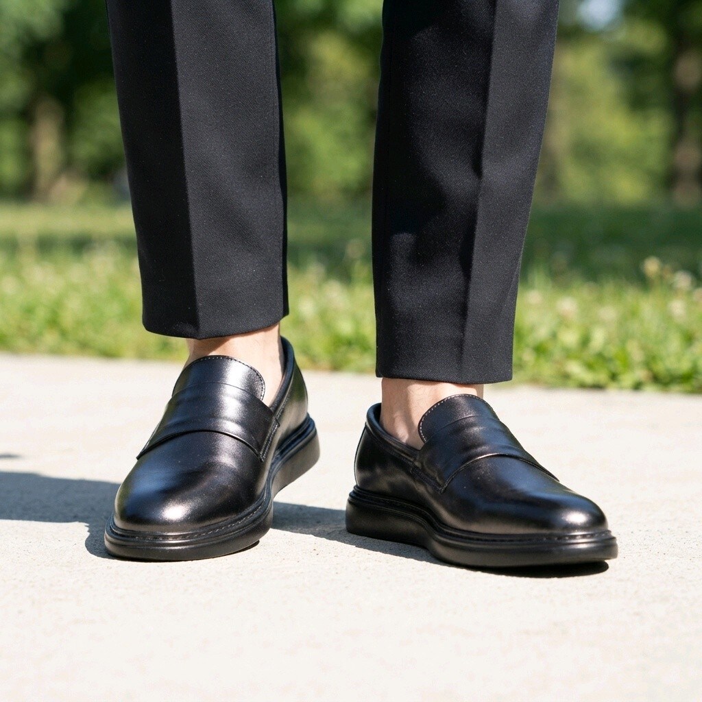 HAKİKİ DERİ GÜNLÜK LOAFER SİYAH (40-44) ERKEK AYAKKABI YENİ - 9