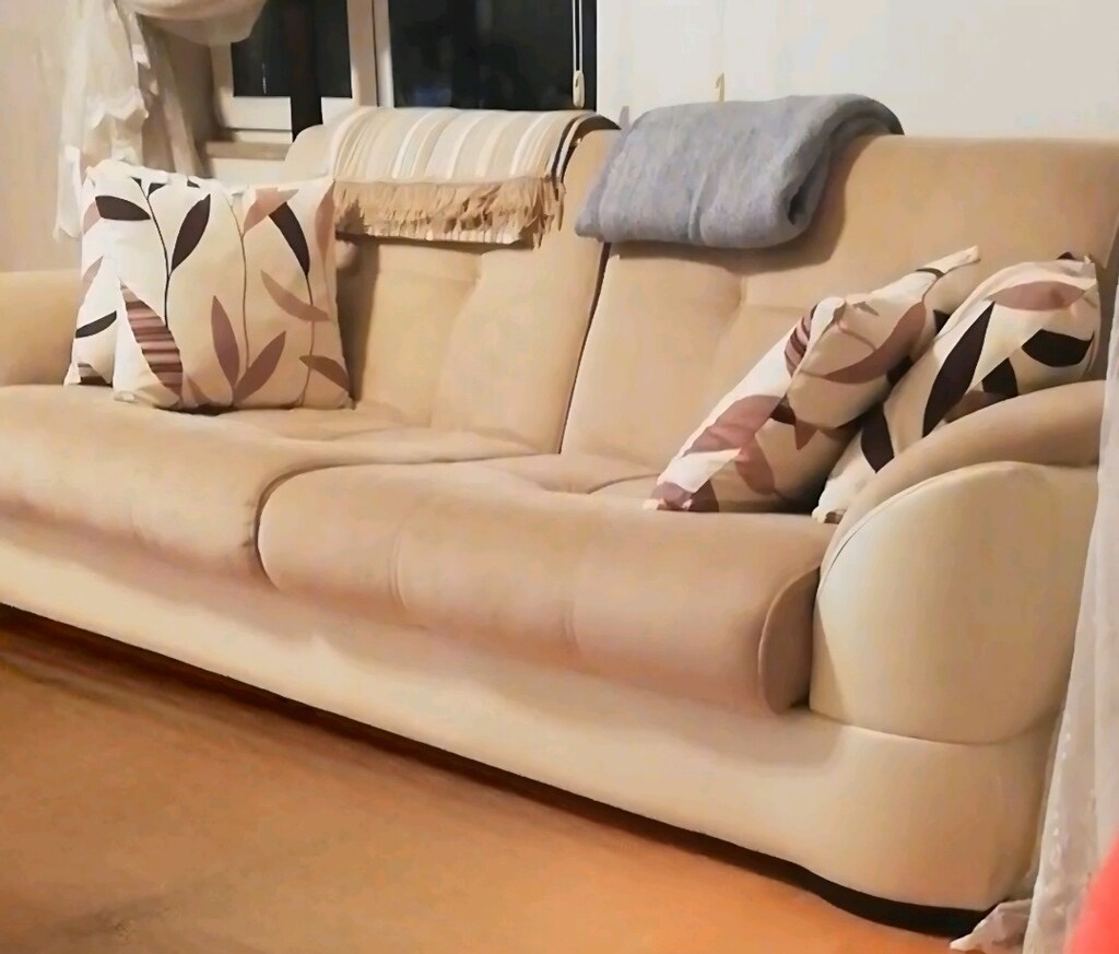 Krem renk 2 adet kanepe - 4