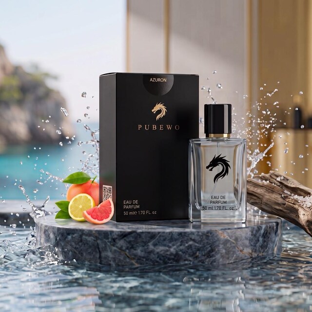 AZURON Edp 50ml Erkek Parfümü - Fresh, Okyanus Esintisi %20 Esans