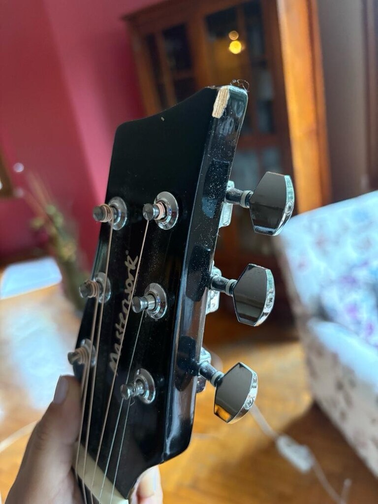 Masterwork Siyah Akustik Gitar – Kılıflı, Sorunsuz - 5
