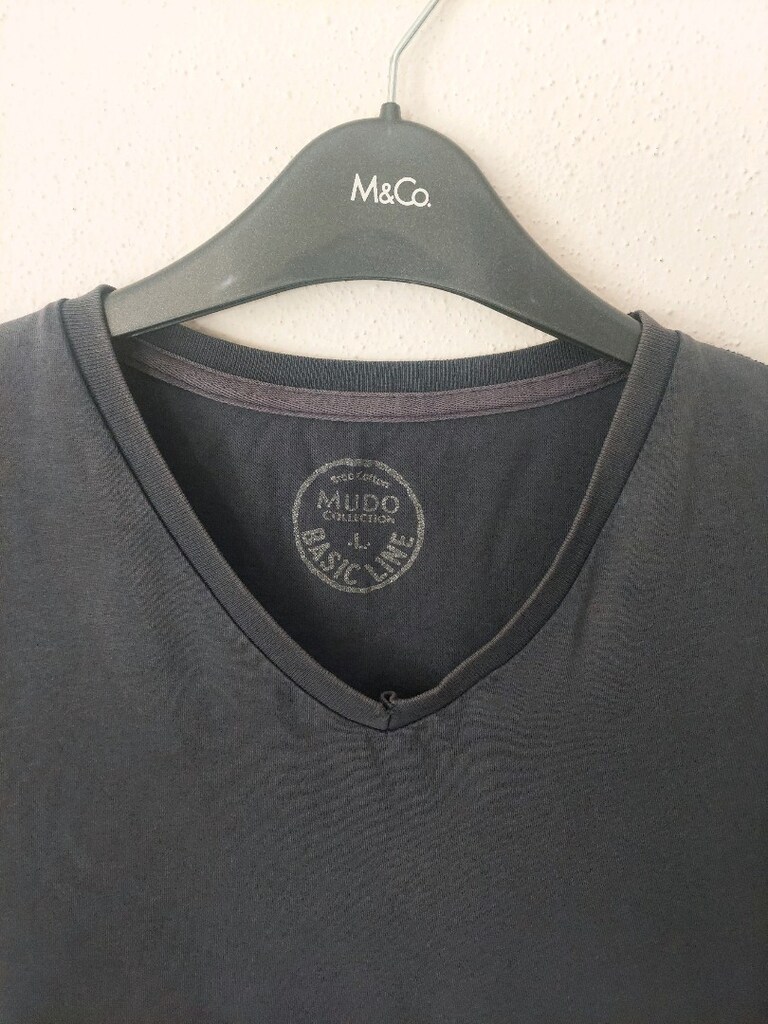 MUDO erkek antrasit V yaka tshirt - 3