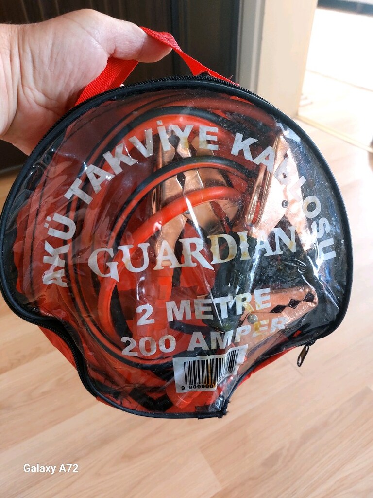AKÜ TAKVİYE KABLOSU KALİTELİ GUARDIAN MARKA 2 MT. - 2