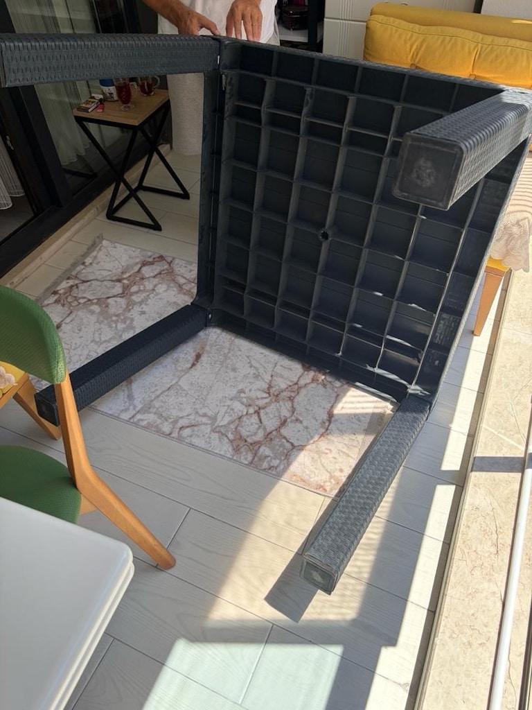 Mandella Elit Rattan Bahçe/Balkon Masa Takımı 90x90 | 4 Sandalyeli - 7