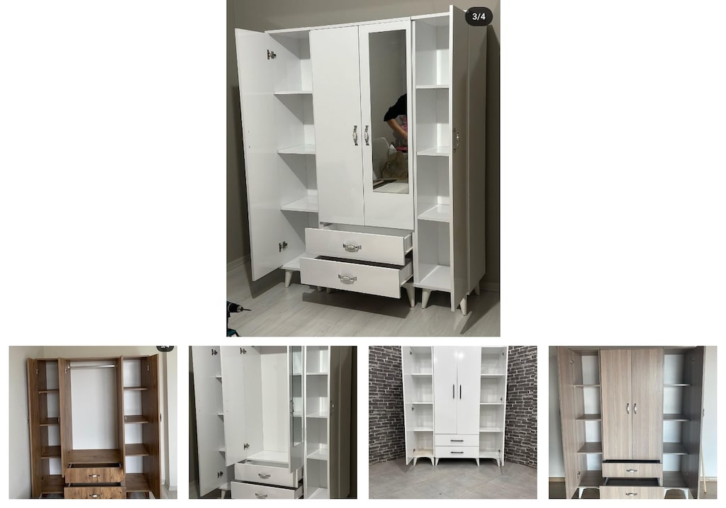 4 kapaklı elbise dolabı isnlehvpdp - 2
