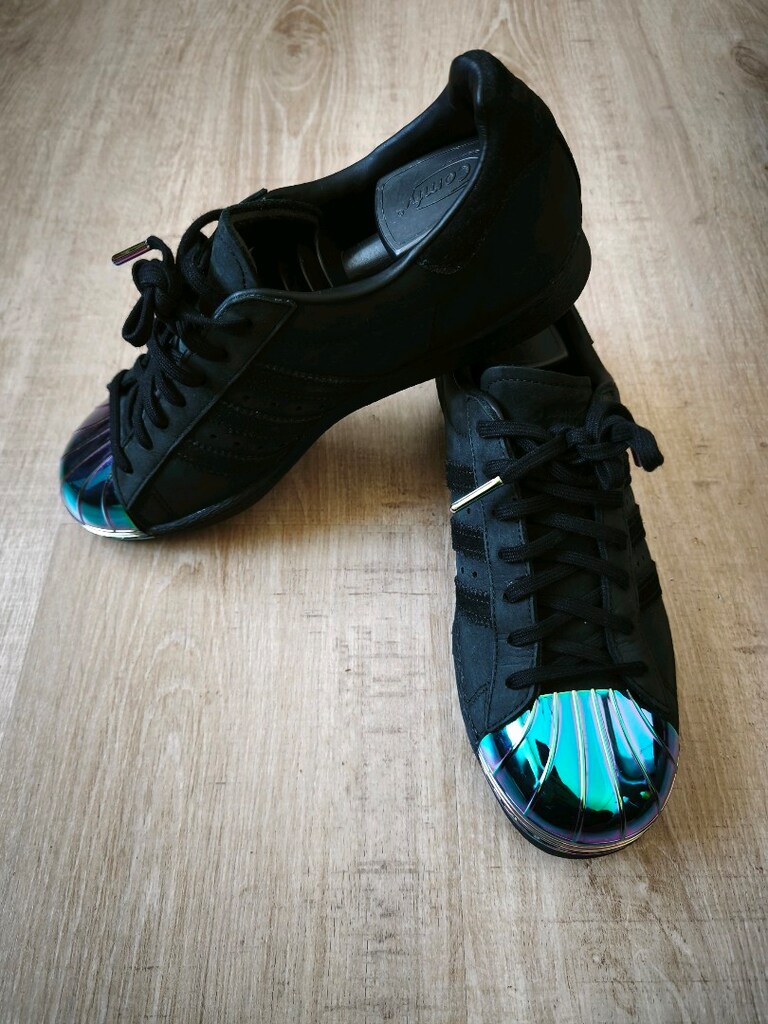 Orjinal sıfırdan farksız Adidas süperstar metal Toe nubuk deri 38.5 - 8