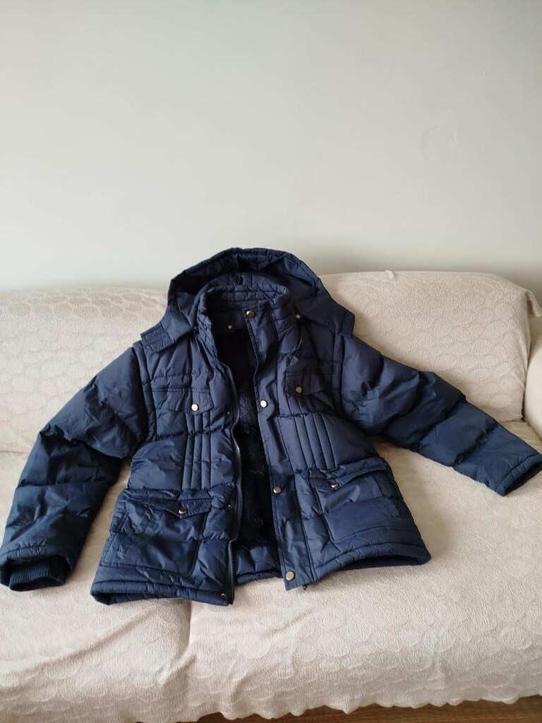 İçi Kürklü / Peluş Detaylı Kaliteli Lacivert Kışlık Mont