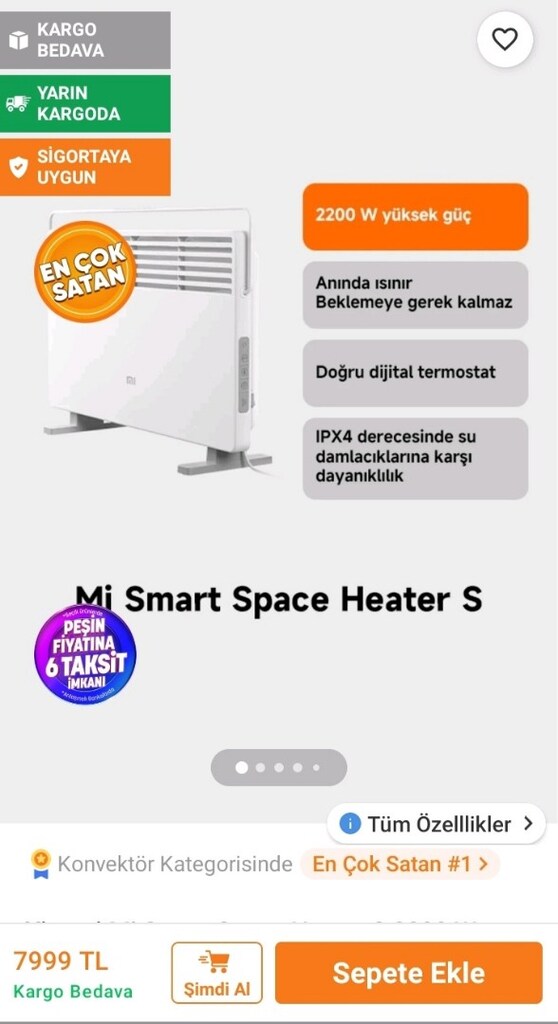 XİAOMİ ELEKTRİKLİ ISITICI - 2