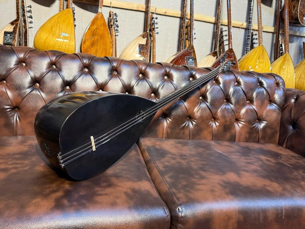 TAM PROFESYONEL 41 TEKNE SİYAH İNCİ UZUN SAP SAZ - 3