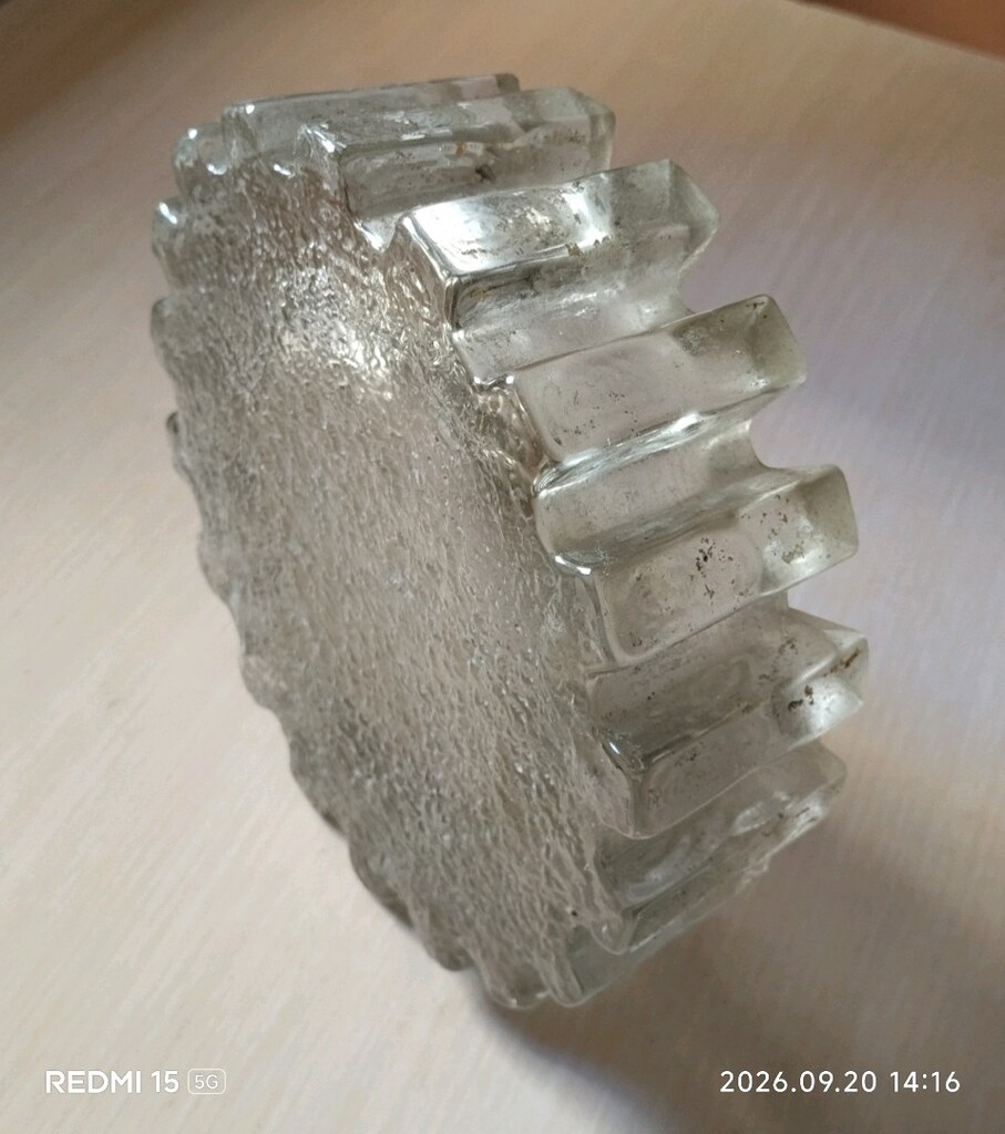 1950 Alman Kristal Cam küllük cam kültablası - 3