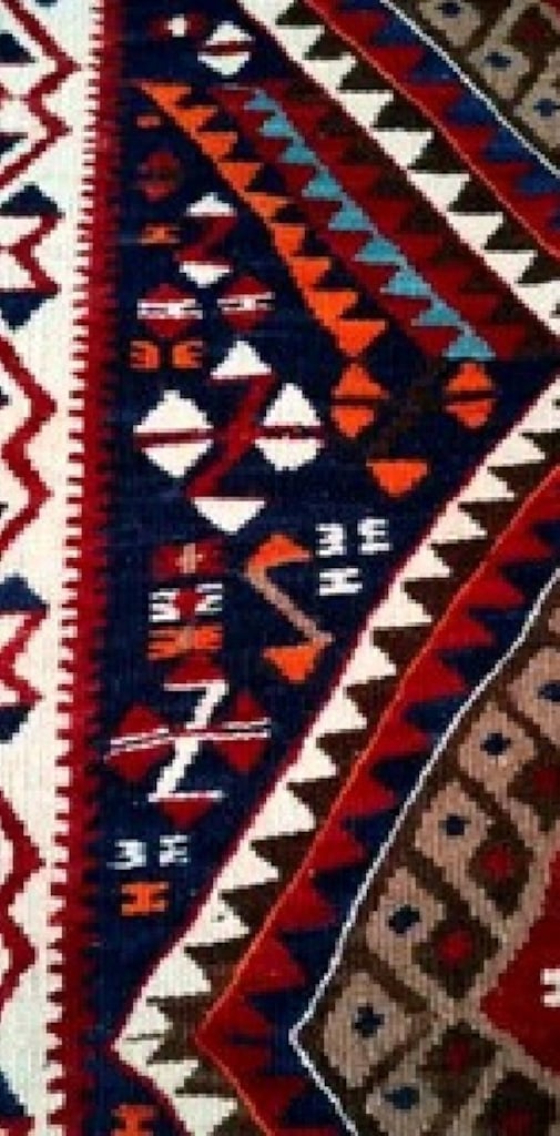 Antika Van El Yapımı dokuma yün kilim - 7