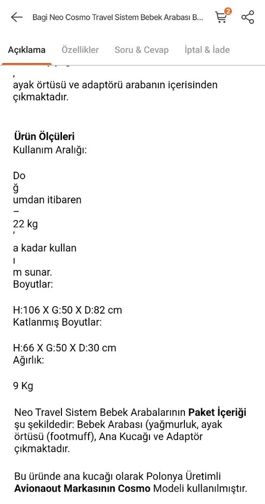 Bagi Neo bebek arabası Hafif tek el çift yön katlanır Anakucağı sistem - 4