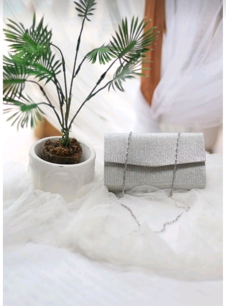 Simli Silver Mini Omuz Çantası